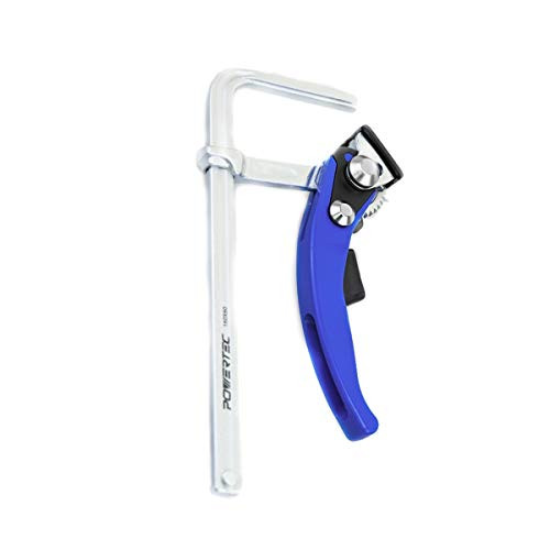 POWERTEC 71408 Quick Release Ratcheting Table Clamp for MFT and Guide Rail System, 7 (178mm)