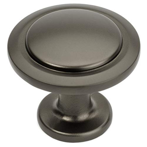 25 Pack - Cosmas 5560GPH Graphite Cabinet Hardware Round Knob - 1-1/4" Diameter