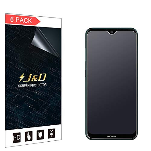 J&D Compatible for Nokia 7.2 Screen Protector, 6-Pack [Anti-Glare] [Anti-Fingerprint] [Not Full Coverage] Matte Film Shield Screen Protector for Nokia