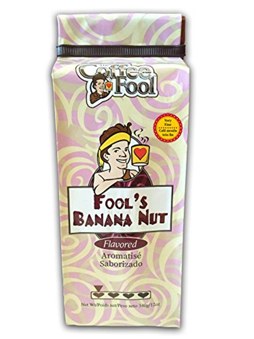 The Coffee Fool Very Fine Grind Coffee, Fool's Banana Nut, 12 Ounce The Coffee Fool Very Fine Grind Coffee, Fool's Banana Nut, 12 Ounce