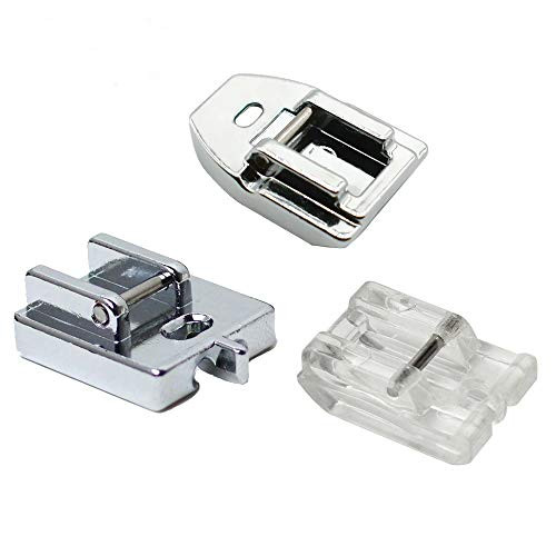 3pcs Style Concealed Invisible Zipper Sewing Machine Presser Foot for All Low Shank Snap-On Singer, Brother, Babylock, Euro-Pro, Janome, Kenmore, White, Juki, New Home, Simplicity, Elna by LNKA