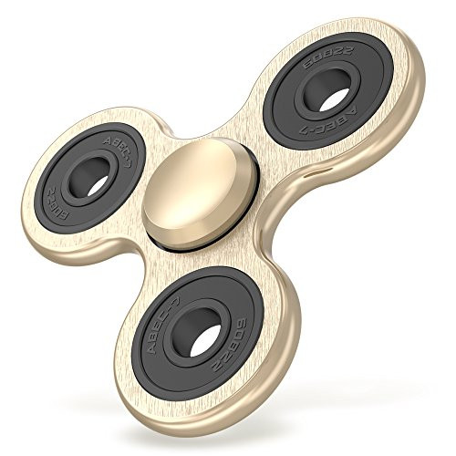 Maxboost Tri-Spinner Fidget Spinner Focus Toy Stress Reducer for Kid and Adult [Prime Ball Bearing] Easy Flick, Spin single/both Hands Finger Figit Toys Perfect For Anxiety, Autism (MB000158)