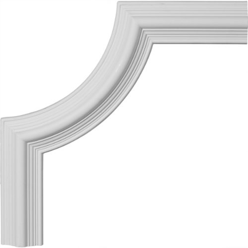 Ekena Millwork Bedford PML17X17BE Panel Corner (Matches Moulding PML02X01BE), 17 3/4"W x 17 3/4"H, Factory Primed