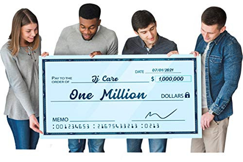 [Upgraded] Dry Erase 30" x 60" Oversize Giant Check - Large Fake Checks - Big Blank Presentation Check - Reusable Giant Checks for Charity Donation, L