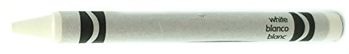 50 White Crayons Bulk - Single Color Crayon Refill - Regular Size 5/16" x 3-5/8"