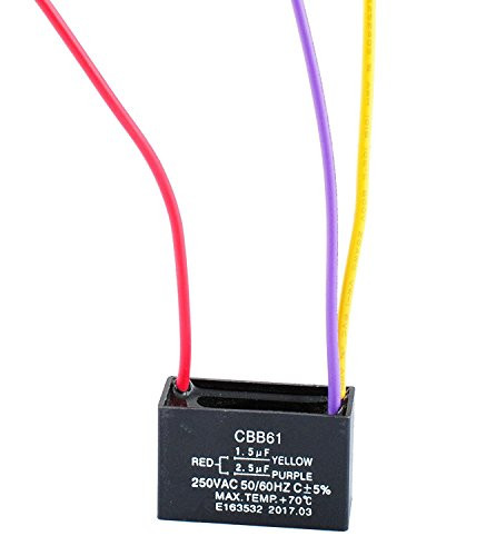 Podoy CBB61 Ceiling Fan Capacitor for New TECH 1.5uf 2.5uf 250V AC 3 Wire