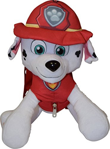 Paw Patrol Nickelodeon Marshall Toddler 16" Big Face Plush Backpack Portable Toy