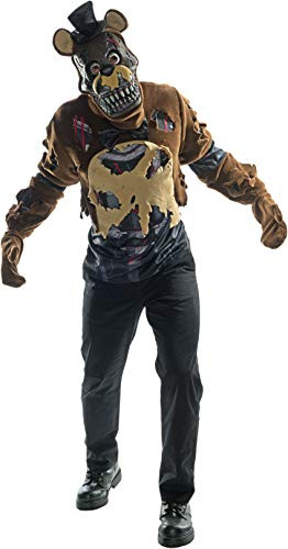Rubie's Costume Co. Men's Five Nights Deluxe Nightmare Freddy, As Shown, Standard