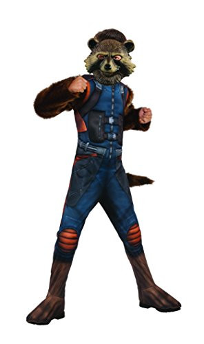 Rubie's Guardians of The Galaxy Vol. 2 Deluxe Muscle Chest Rocket Raccoon Child Costume, Large