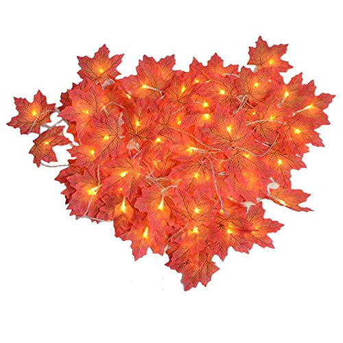 Christmas Decorations Maple Leaf String Lights 20 LED 3m Harvest Fall Garlands Battery Powered for Home, Thanksgiving Decorations Fairy Lights Hallowe