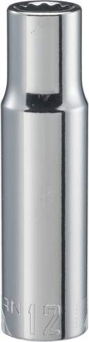 CRAFTSMAN Deep Socket, Metric, 1/2-Inch Drive, 12mm, 12-Point (CMMT83189),Full Polish
