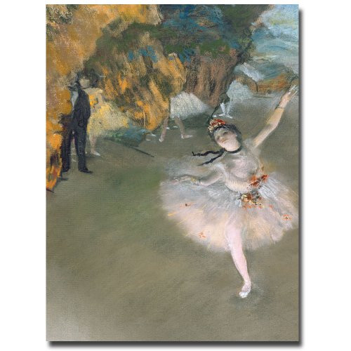 The Star 1876 by Edgar Degas, 18 by 24-Inch Canvas Wall Art