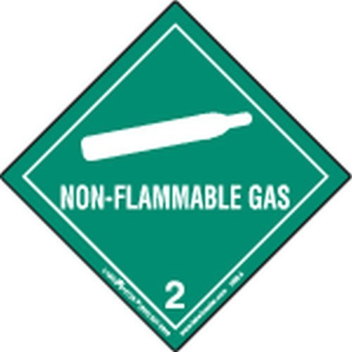 Labelmaster HMSL45 Non-Flammable Gas Worded Label, PVC-Free Film, Hazmat, 4" x 4" (Pack of 500) Labelmaster HMSL45 Non-Flammable Gas Worded Label, PVC-Free Film, Hazmat, 4" x 4" (Pack of 500)