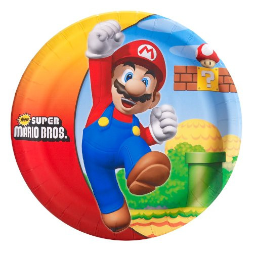 Super Mario Brothers Birthday Party Supplies 16 Pack Lunch Plates