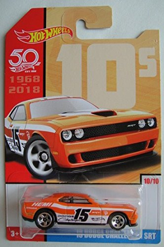Hot Wheels 10s, Orange '15 Dodge Challenger SRT 50TH Anniversary 10/10