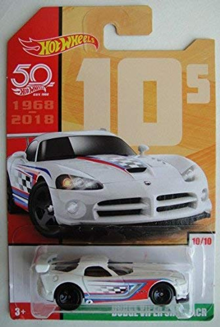 Hot Wheels 10s, White Dodge Viper SRT10 ACR 10/10 50TH Anniversary Hot Wheels 10s, White Dodge Viper SRT10 ACR 10/10 50TH Anniversary