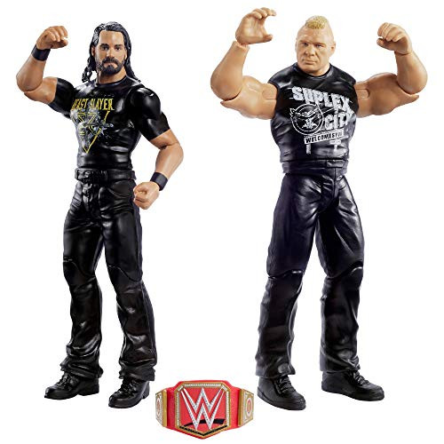 WWE Seth Rollins vs Brock Lesnar Battle Pack Series #63 with Two 6-inch Articulated Action Figures & Ring Gear