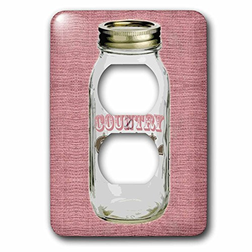 3dRose lsp_165873_6 Mason Jar on Burlap Country Girl in Pink Light Switch Cover 3dRose lsp_165873_6 Mason Jar on Burlap Country Girl in Pink Light Switch Cover