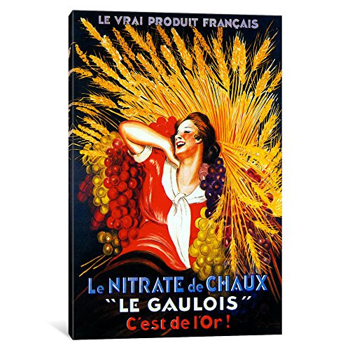 iCanvasART VAC1016 Le Gaulois Canvas Print by Vintage Apple Collection, 18 by 12-Inch, 0.75-Inch Deep