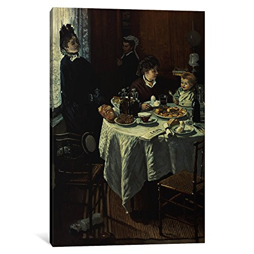 iCanvasART 1 Piece The Breakfast, 1868 Canvas Print by Claude Monet, 0.75 by 8 by 12-Inch