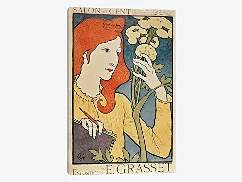 iCanvasART 1 Piece Salon des Cent, 1894 Canvas Print by Eugene Grasset, 18" x 12"/0.75" Deep