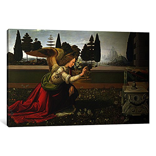 iCanvasART 1 Piece Angel Gabriel, from The Annunciation, 1472-75 Canvas Print by Leonardo da Vinci, 18" x 12"/0.75" Deep