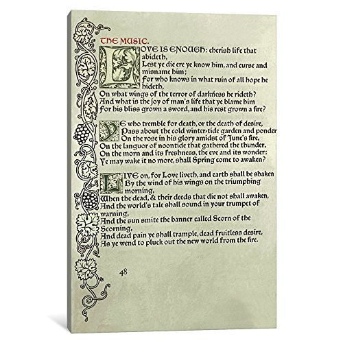 iCanvasART 1 Piece Love is Enough, 1897 Canvas Print by William Morris, 18" x 12"/0.75" Deep