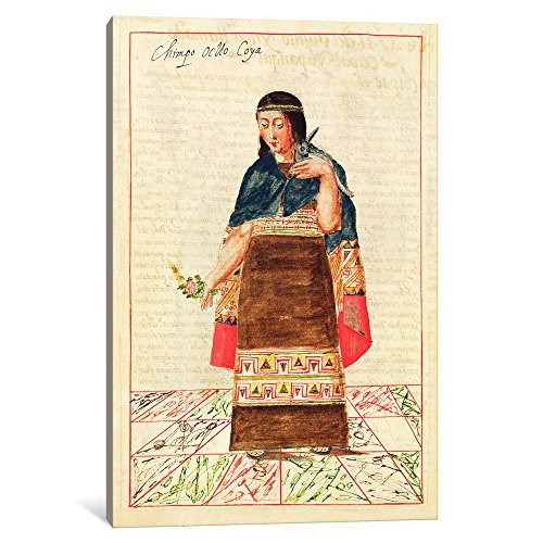 iCanvasART Illustration from 'Historia y Genealogia Real de los Reyes Incas del Peru, de sus hechos, costumbres, trajes y manera de Gobierno', known a