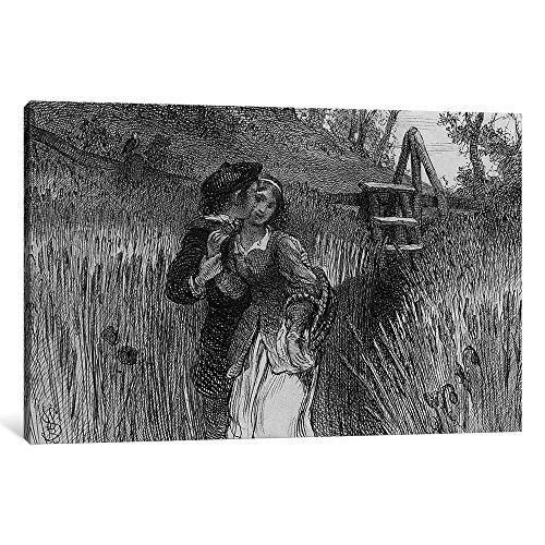 iCanvasART 1-Piece Comin'' Through The Rye, 1870 Canvas Print by William Bell Scott, 0.75 by 12 by 18-Inch