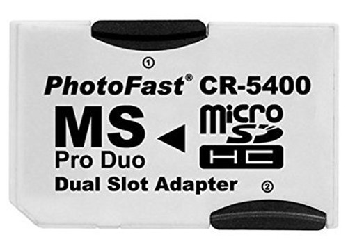 Micro TF to MS Memory Stick PRO Duo Dual slot adapter White CR5400 For PSP Micro TF to MS Memory Stick PRO Duo Dual slot adapter White CR5400 For PSP