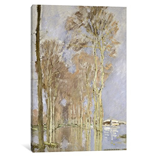 iCanvasART 1-Piece Flood Canvas Print by Claude Monet, 0.75 by 18 by 12-Inch