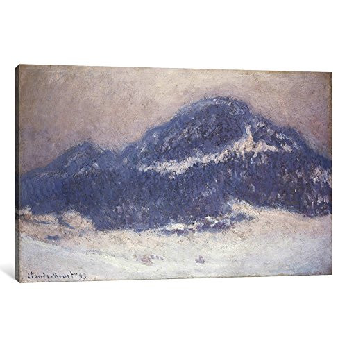 iCanvasART 1-Piece Mont Kolsaas, Misty Weather, 1895 Canvas Print by Claude Monet, 12" x 8"/0.75" Deep