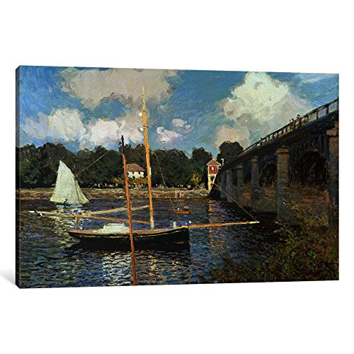 iCanvasART 1-Piece The Seine at Argenteuil Canvas Print by Claude Monet, 18" x 12"/0.75" Deep
