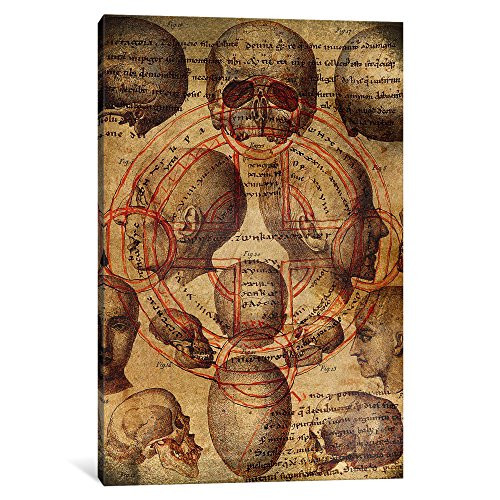 iCanvasART 1 Piece Skullified Cross Canvas Print by Ginger, 0.75 by 12 by 18-Inch