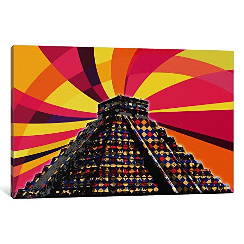 iCanvasART 1 Piece Chichenitza Psychedelic Pop Canvas Print by Ginger, 12 x 18 x 0.75-Inch