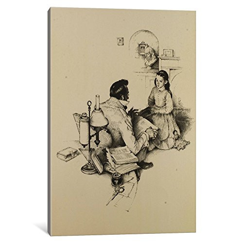 iCanvasART 1 Piece The Tutor Canvas Print by Norman Rockwell, 18 by 12"/0.75" Deep