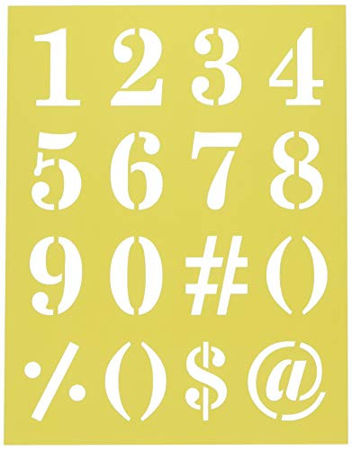 Darice 30018432 8.5X11 Stencil Numbers