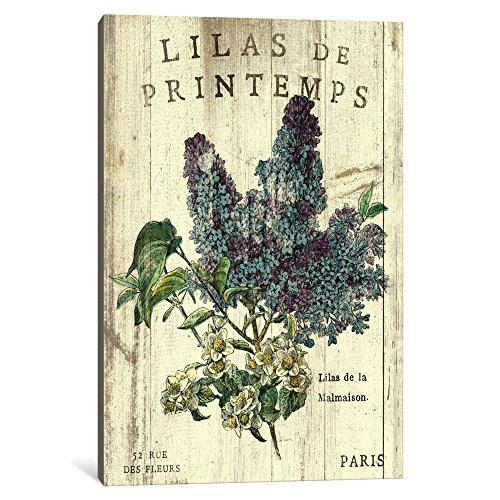 iCanvasART 1-Piece Lilas de Printemps Canvas Print by Sue Schlabach, 18" x 12"/0.75" Deep