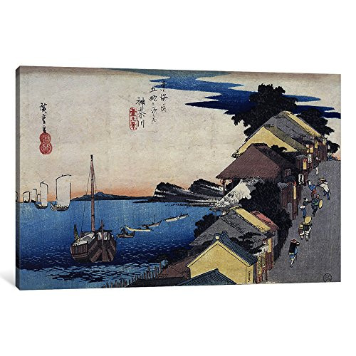 iCanvasART 1-Piece Kanagawa: View of The Ridge, from The Series '53 Stations of The Tokaido', 1834-35 Canvas Print by Utagawa Hiroshige, 0.75 by 18 by