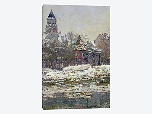 iCanvasART 1-Piece The Church at Vetheuil, 1879 Canvas Print by Claude Monet, 0.75 by 8 by 12-Inch