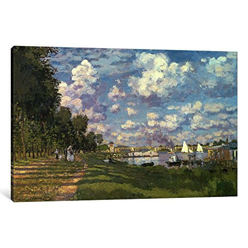 iCanvasART 1-Piece The Marina at Argenteuil, 1872 Canvas Print by Claude Monet, 18" x 12"/0.75" Deep