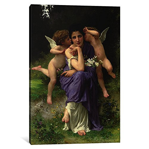 iCanvasART 1-Piece Chansons de Printemps, 1889 Canvas Print by William-Adolphe Bouguereau, 18" x 12"/0.75" Deep