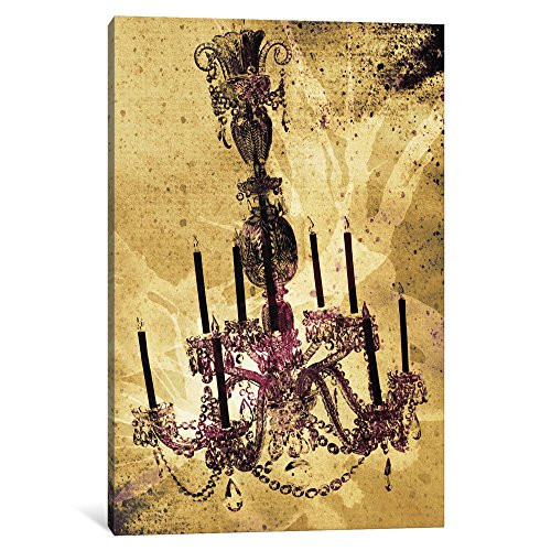 iCanvasART 1 Piece Dark Chandelier Canvas Print by Ginger, 12 by 8"/0.75" Deep