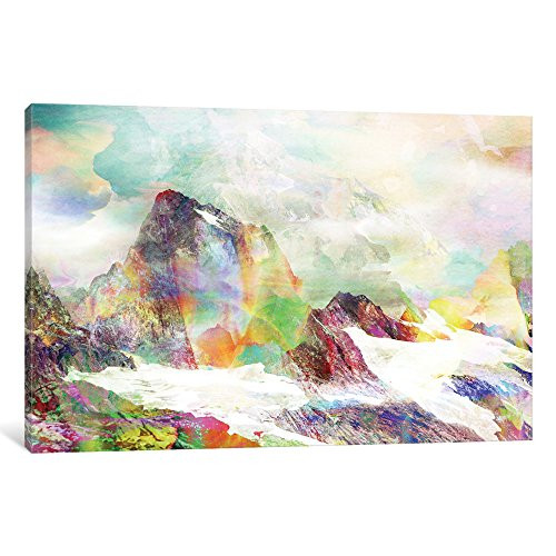 iCanvasART ALE55-1PC6-18x12 iCanvas Glitch Mountain Print by Andreas Lie, 18" x 12"