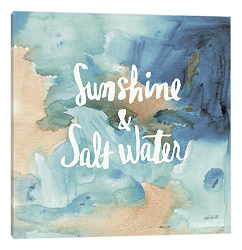 iCanvasART Coastal Breeze Quotes I Canvas Print, 18" x 18"