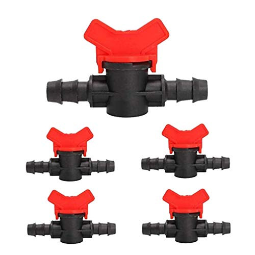 Yardwe 5 Pack Drip Irrigation Barbed Ball Valve 16mm 1/2 Inch Drip Irrigation Tubing Shut-Off Valve Drip Irrigation Parts Yardwe 5 Pack Drip Irrigation Barbed Ball Valve 16mm 1/2 Inch Drip Irrigation Tubing Shut-Off Valve Drip Irrigation Parts