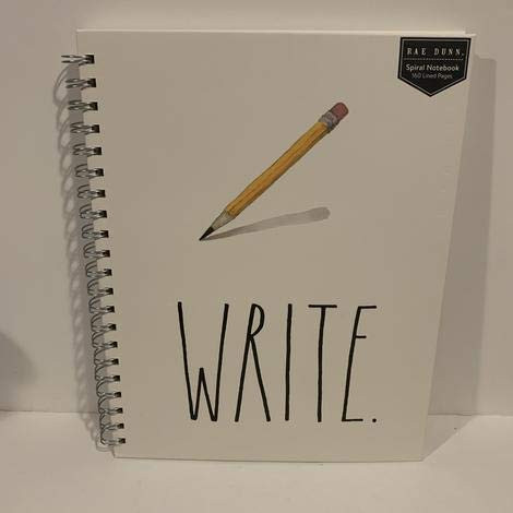 Rae Dunn WRITE Spiral Notebook - 160 Lined Pages - Large - 11 x 8.5"