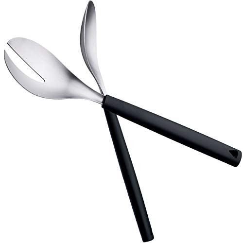 triangle Germany Salad Server Set, Premium Stainless Steel with Lightweight Polypropylene Handles, Dishwasher Safe, Made in Germany
