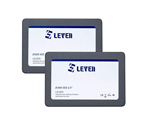 LEVEN (120GBx2) SSD 3D NAND TLC SATA III 6 Gb/s, 2.5"/7mm (0.28") Internal Solid State Drive, up to 550MB/s -Retail 2 Pack (JS300SSD120GBx2)