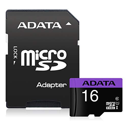 ADATA Premier 16GB microSDHC/SDXC UHS-I U1 Memory Card with Adapter (AUSDH16GUICL10-RA1)